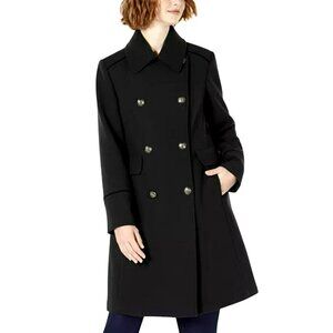 Vince Camuto $340 Black Wool Blend Double-Breasted Coat XXL NWT